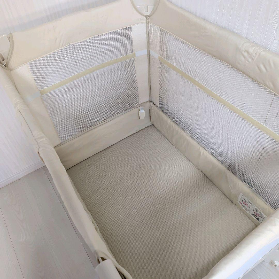 【美品】Aprica アップリカ ベビーベッド ココネルエアー ミルク