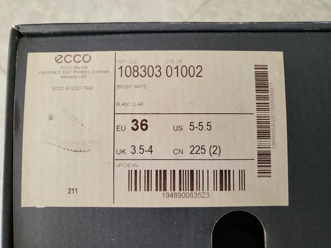 【新品未使用】36 (23cm) ECCO エコー ゴルフシューズ スパイクレス