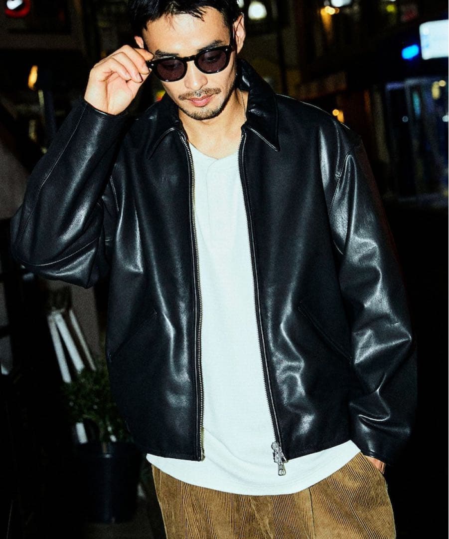 フリークスストア　ミニマル シングル ライダースジャケット