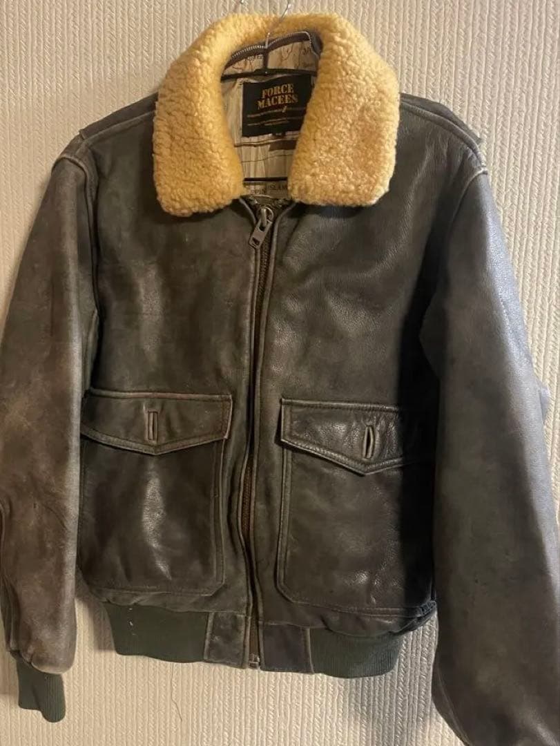 FORCE MACES フライトジャケット B-3 ムートン ボア レザー M
