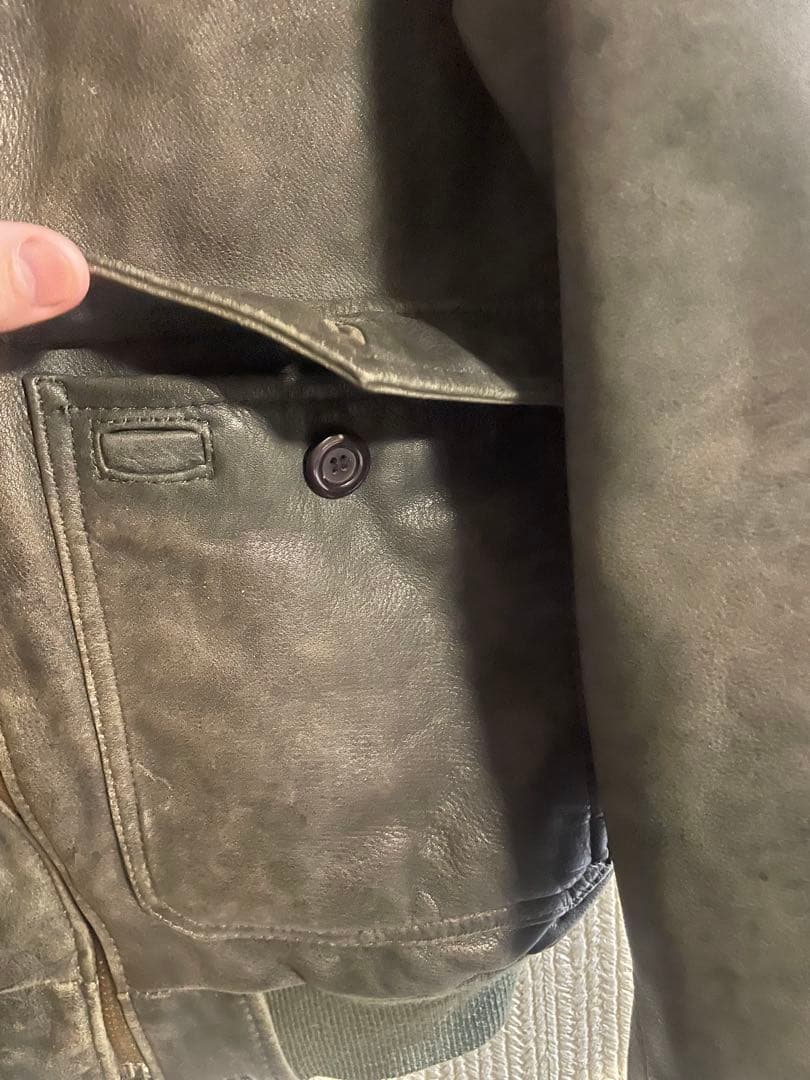 FORCE MACES フライトジャケット B-3 ムートン ボア レザー M