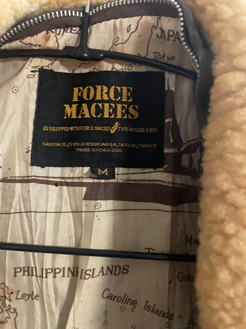 FORCE MACES フライトジャケット B-3 ムートン ボア レザー M