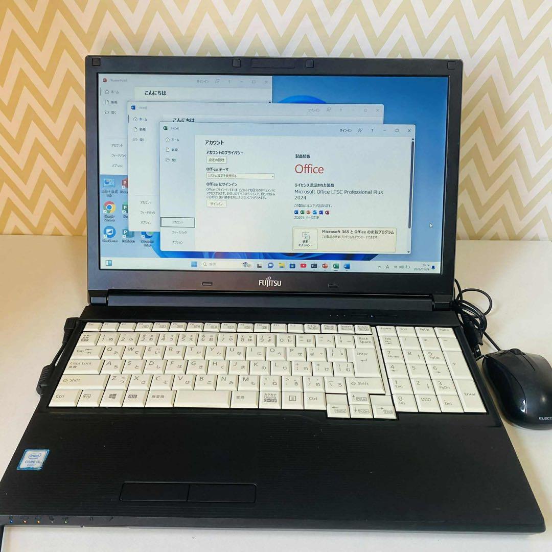 T16 Fujitsuノートパソコンi5 SSD高速Windows11オフィス付