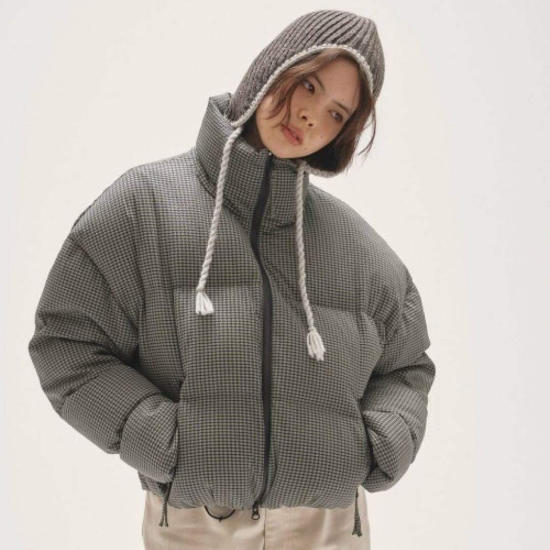 todayful チェックダウンジャケット　36 ミント