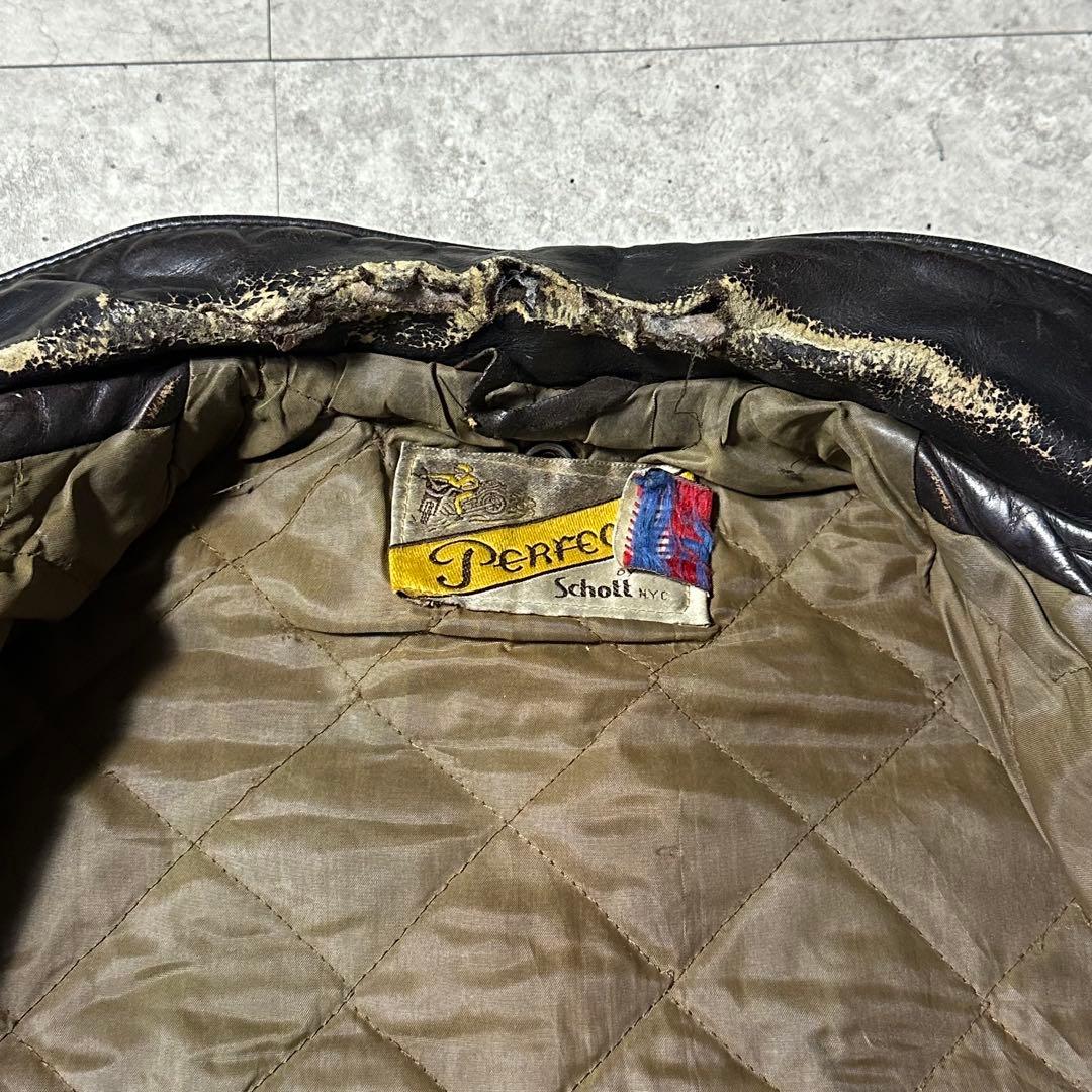 80s Schott 118J 42サイズ ダブルライダース カウハイド