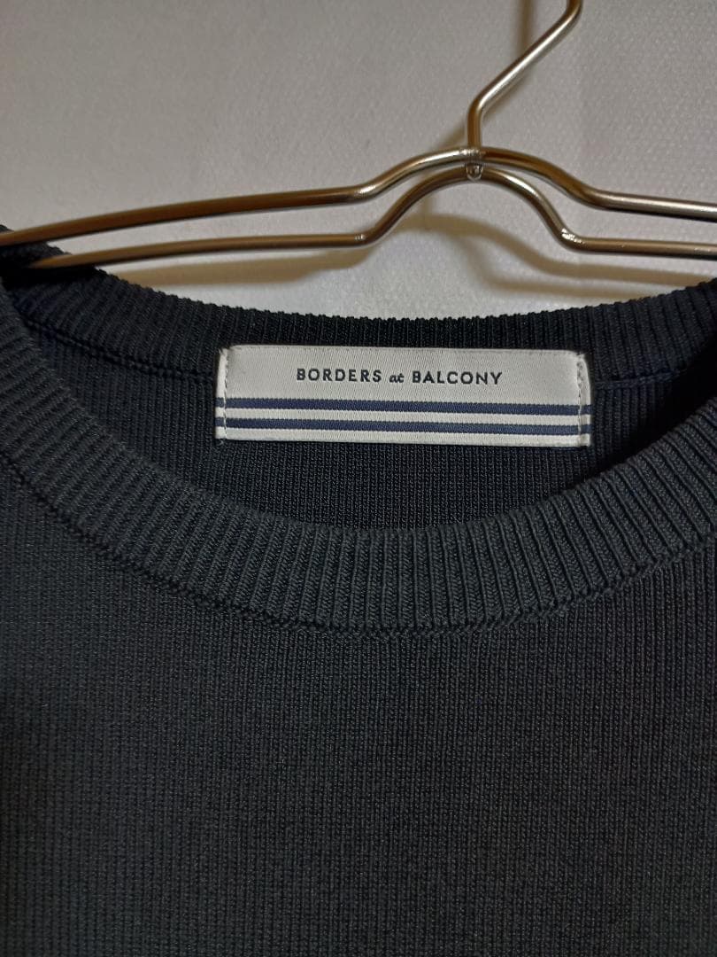 BORDERS at BALCONY ラウンドネックニット 黒 サイズ36