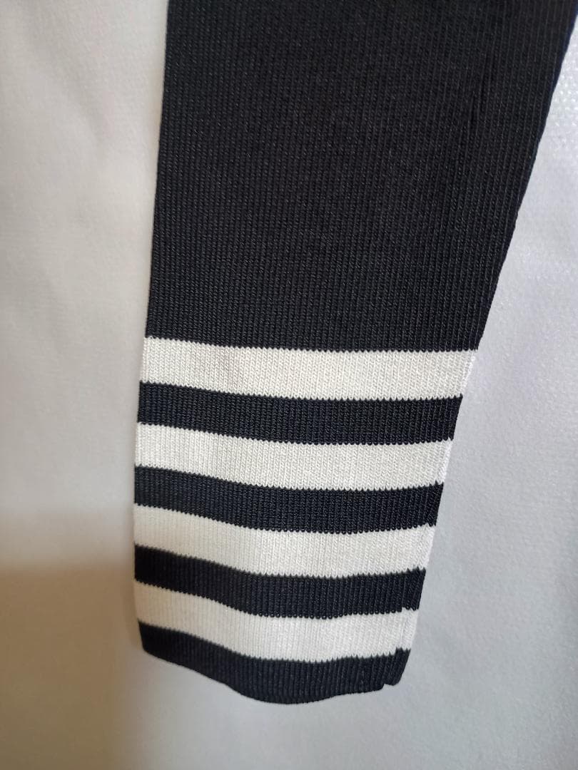 BORDERS at BALCONY ラウンドネックニット 黒 サイズ36