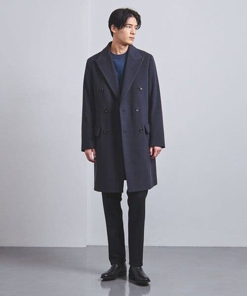 【新品未使用】メルトン 6ボタン ダブルブレスト チェスターコート 50サイズ