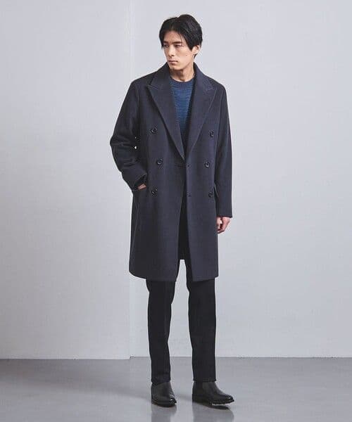 【新品未使用】メルトン 6ボタン ダブルブレスト チェスターコート 50サイズ