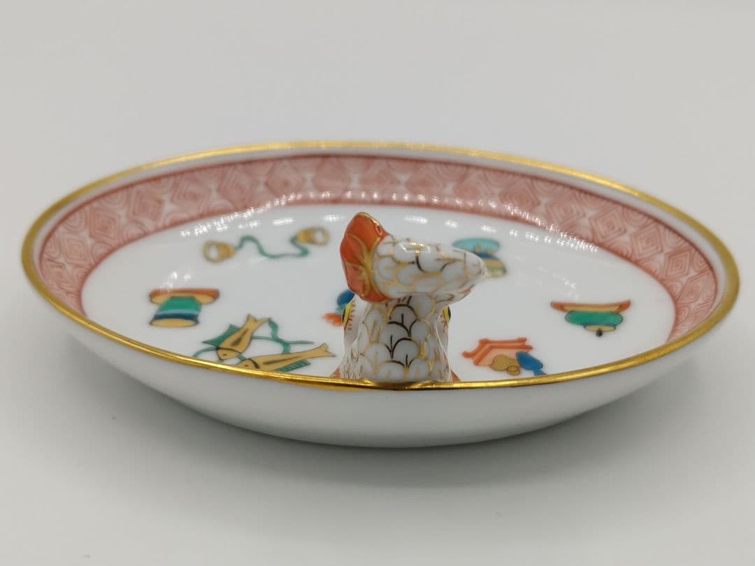 追加出品 HEREND「シノワズリ　ボワッソン」宝尽くし 小物入れ ミニトレイ