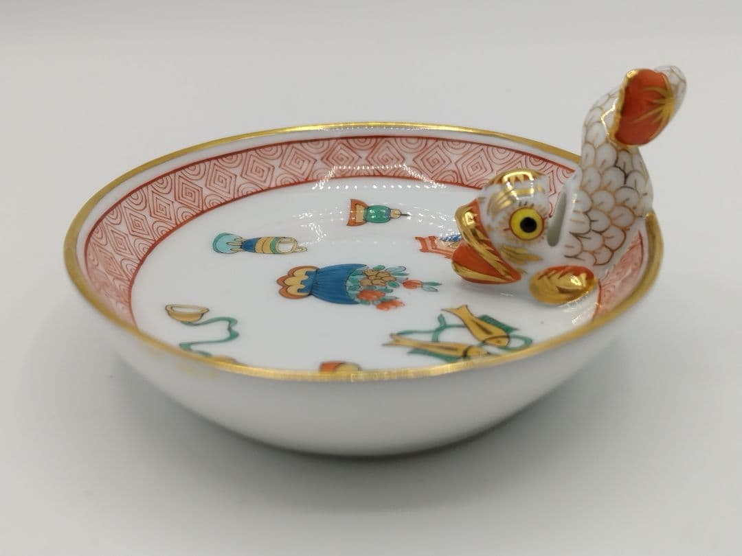 追加出品 HEREND「シノワズリ　ボワッソン」宝尽くし 小物入れ ミニトレイ