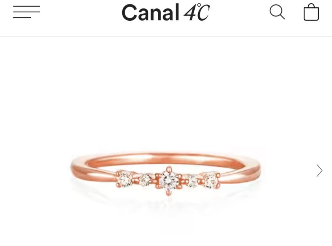 Canal 4°C シルバーピンキーリング 3号 定価¥17,000カナル4°C