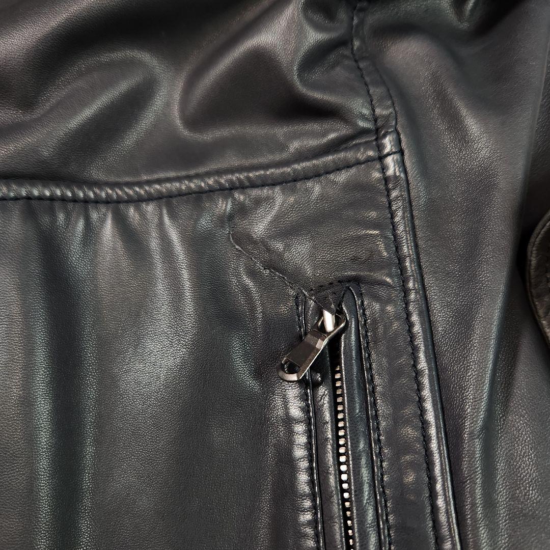 超高級 ブルネロクチネリ シングルライダース ラムレザー ダブルジップ M