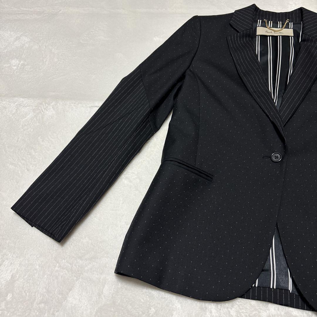 【極美品】ポールスミス　セットアップ　切替デザイン　切り返し　ブラック　L