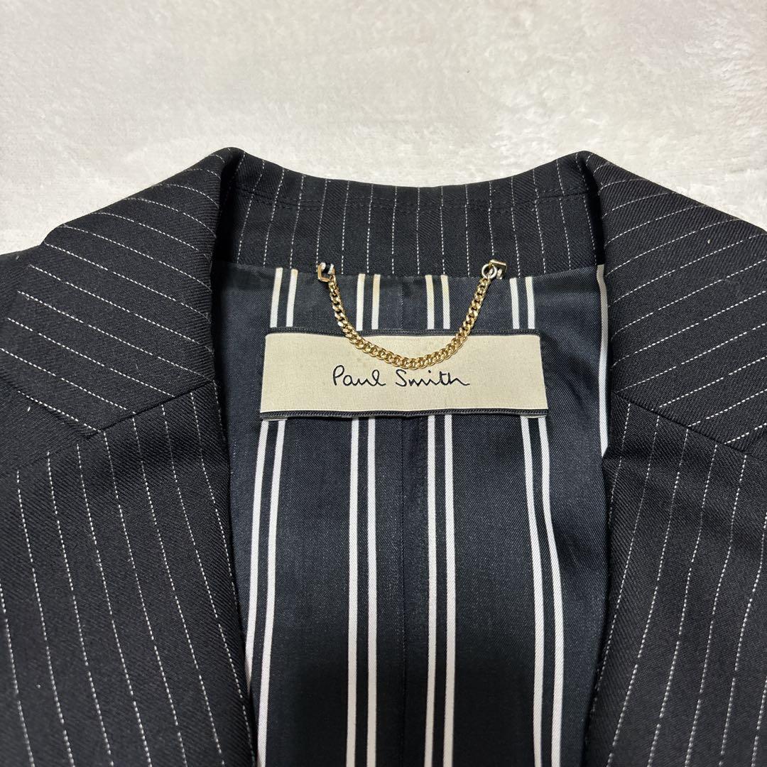 【極美品】ポールスミス　セットアップ　切替デザイン　切り返し　ブラック　L