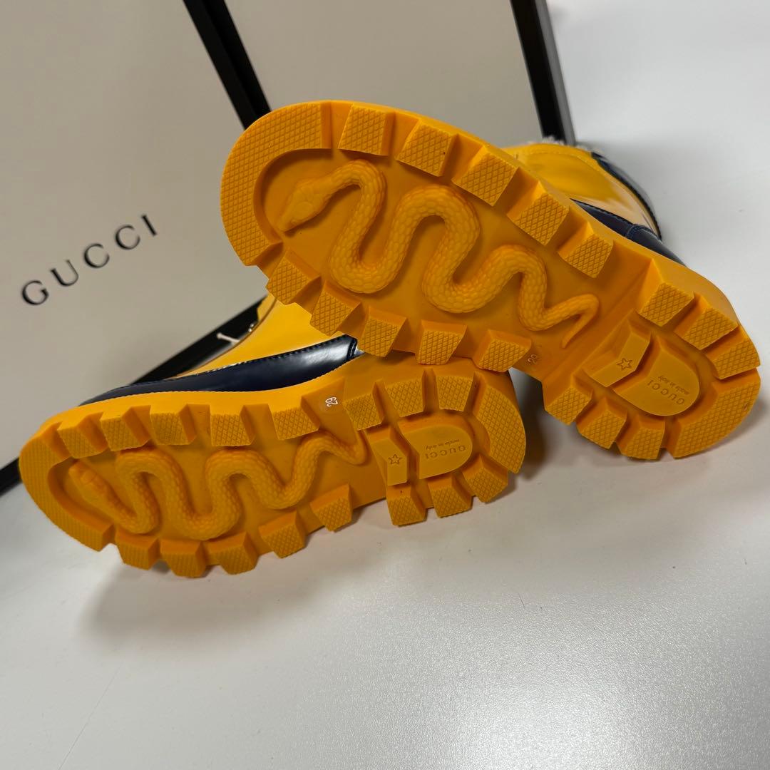 GUCCI キッズブーツ イエロー/ネイビー
