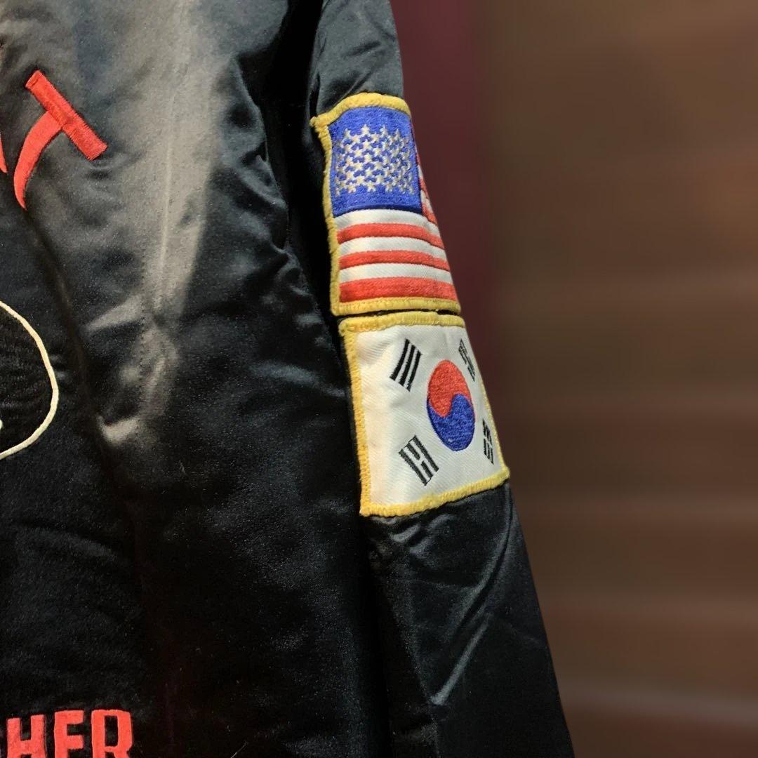 1970年代　USAF U-2 戦略偵察飛行隊　ブラックキャット スカジャン古着