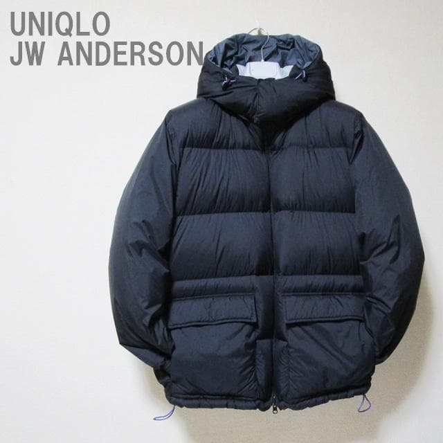 極美品UNIQLO and JW ANDERSON リバーシブルダウン 黒/ｌ