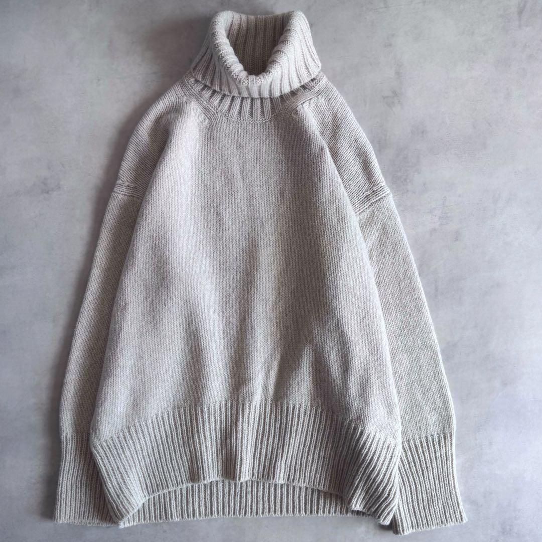 美品▲GALERIE VIE ファインウールタートルネックプルオーバーニット