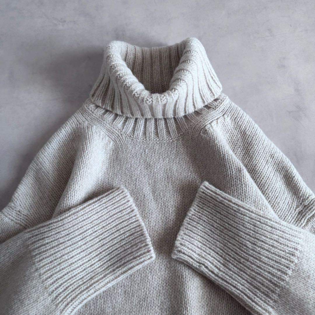 美品▲GALERIE VIE ファインウールタートルネックプルオーバーニット