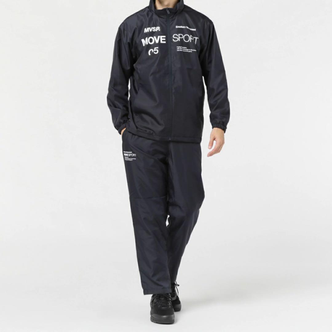 新品　デサント ウインドブレーカー 上下セット　セットアップ　ネイビー　XL