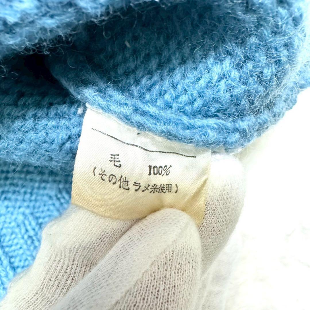 アルベロベロ WOO-MI ぼんぼり付 二重 ハイネック ポップ ニット 太陽