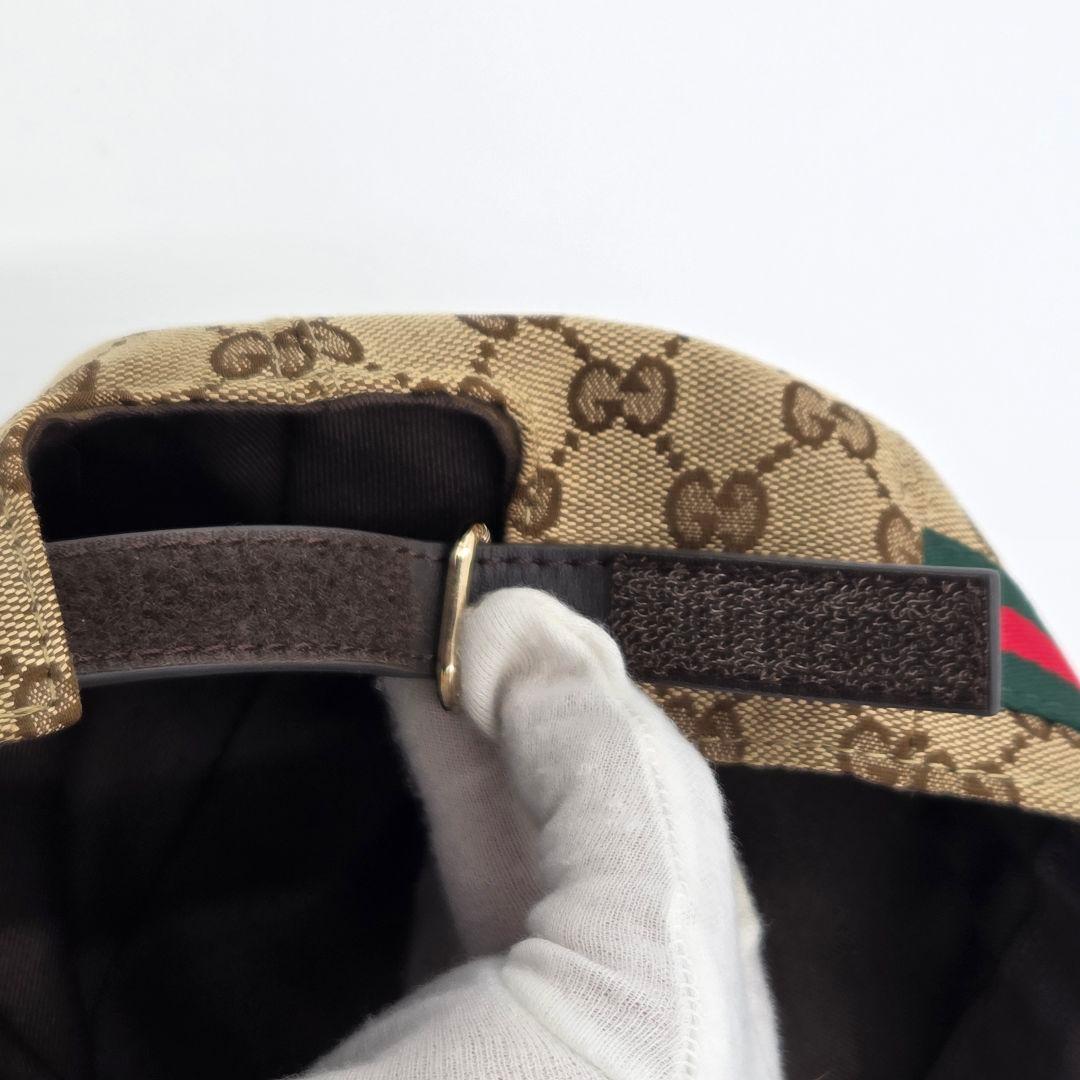 【極美品】グッチ　Gucci GG柄　ベージュ　キャンバス ベースボールキャップ