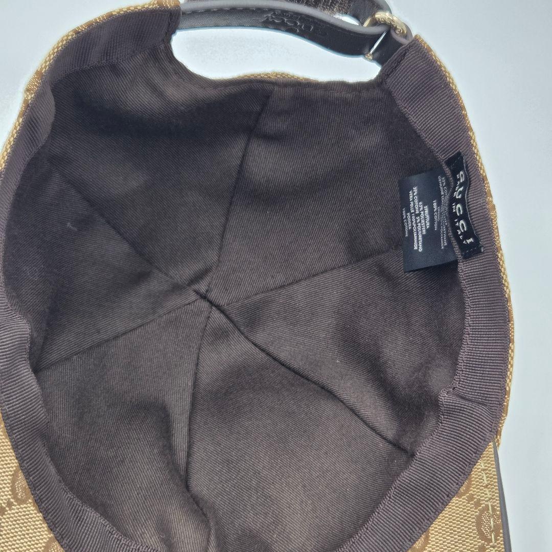 【極美品】グッチ　Gucci GG柄　ベージュ　キャンバス ベースボールキャップ