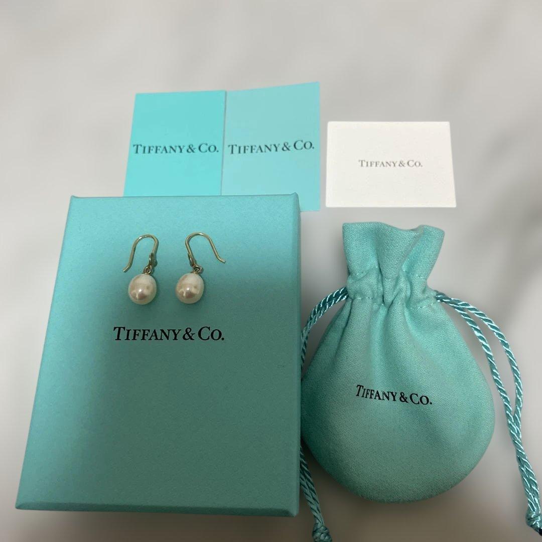 ティファニー　オリーブリーフドロップピアス