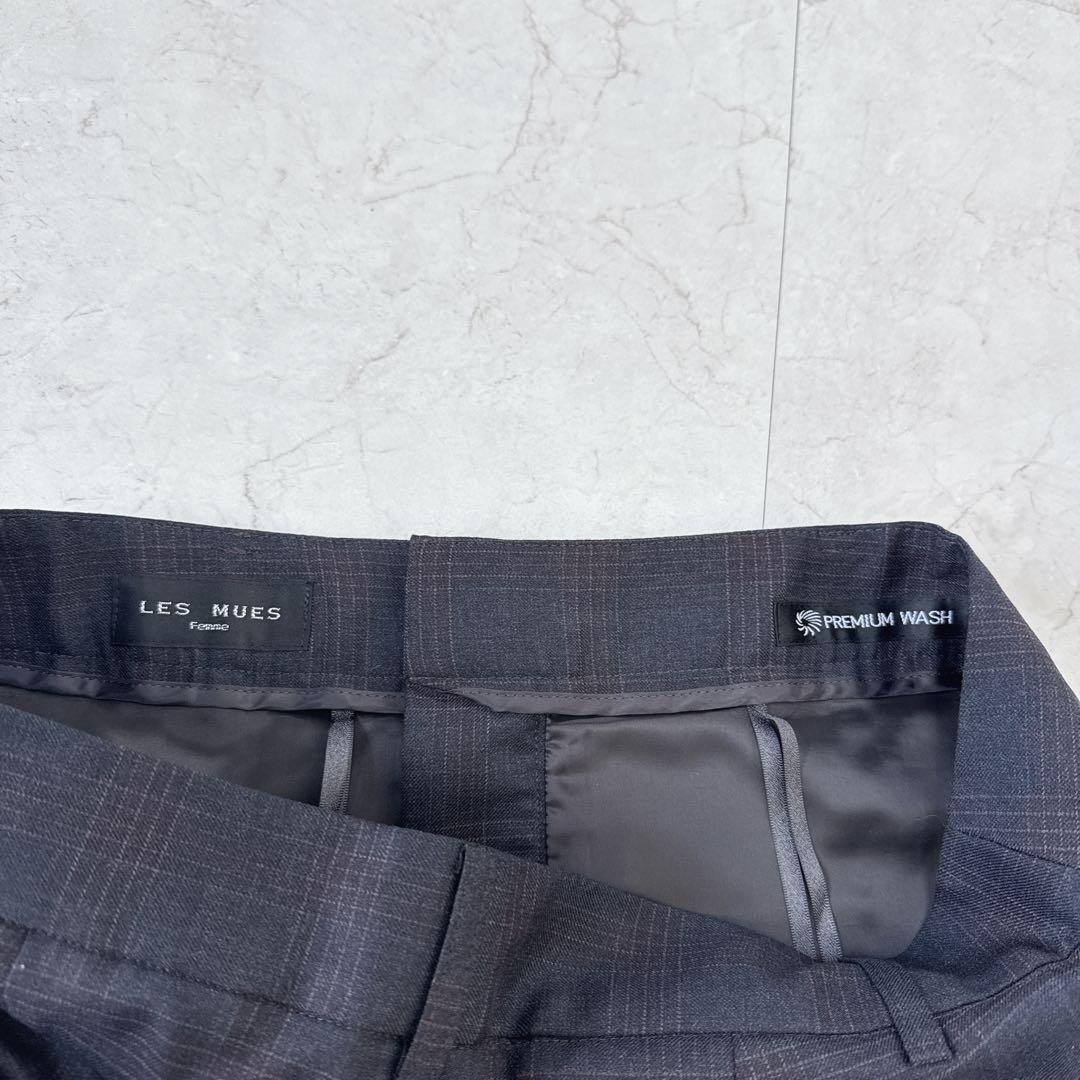 美品☆LES MUES AOKI パンツスーツ　セットアップ　11号　チェック柄