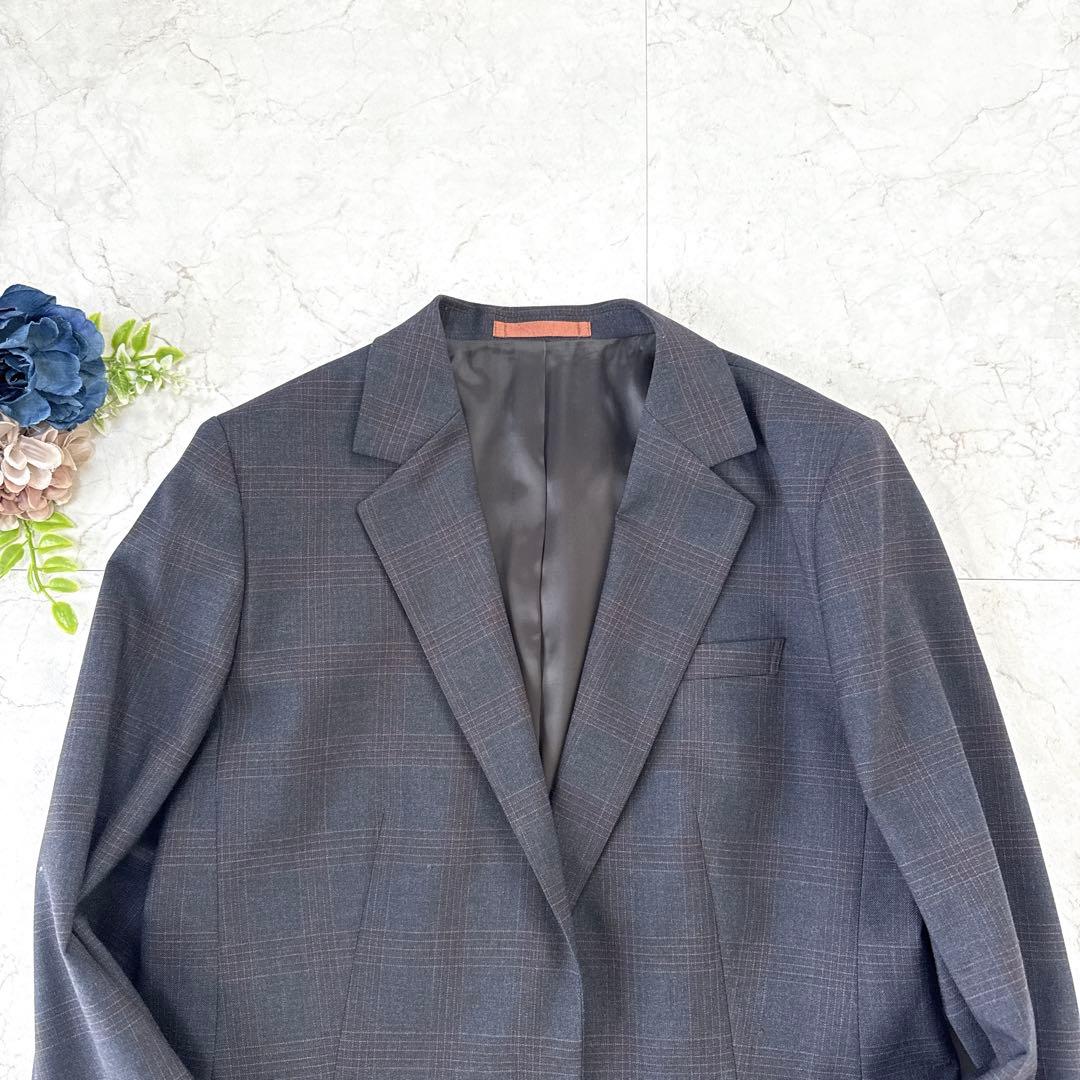 美品☆LES MUES AOKI パンツスーツ　セットアップ　11号　チェック柄