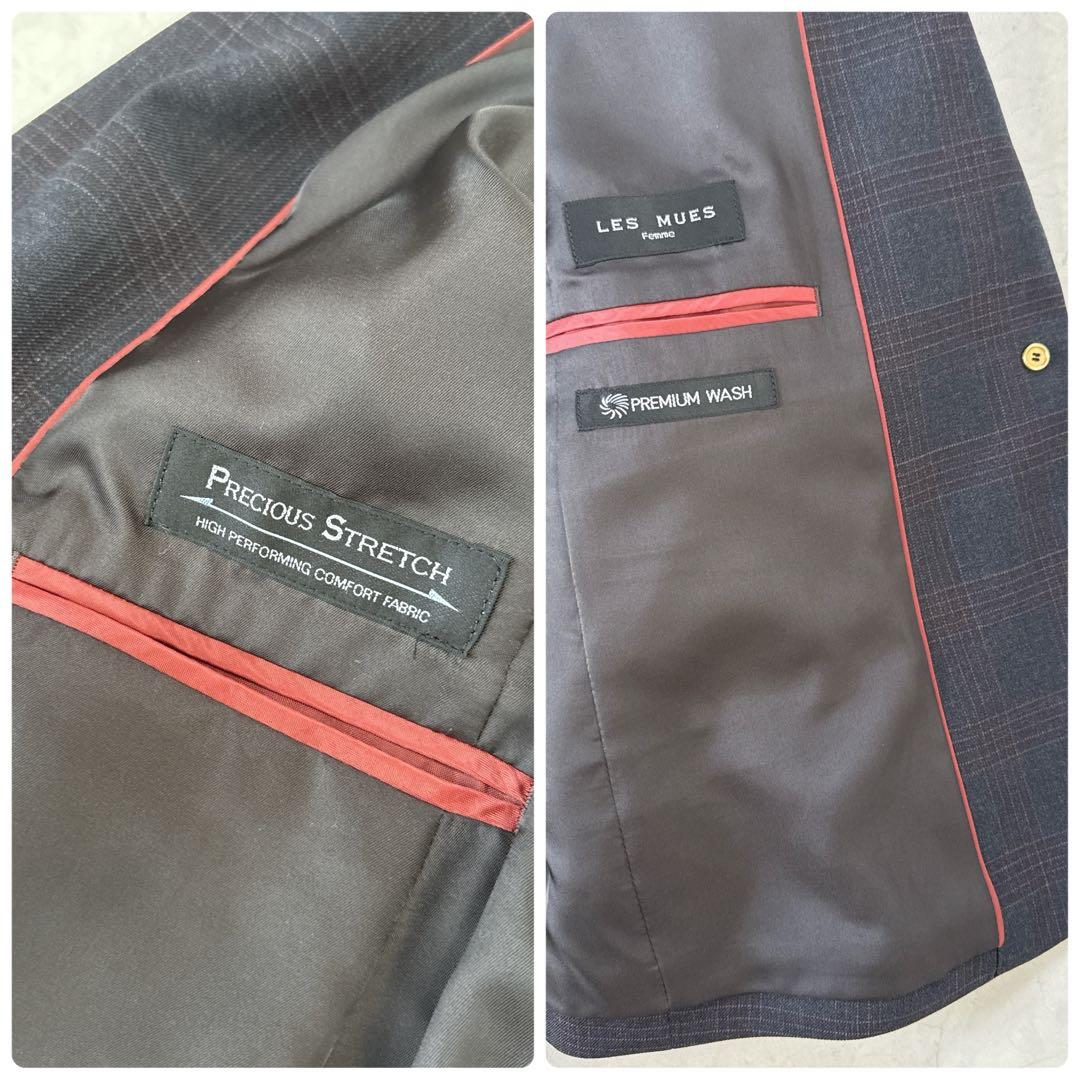 美品☆LES MUES AOKI パンツスーツ　セットアップ　11号　チェック柄