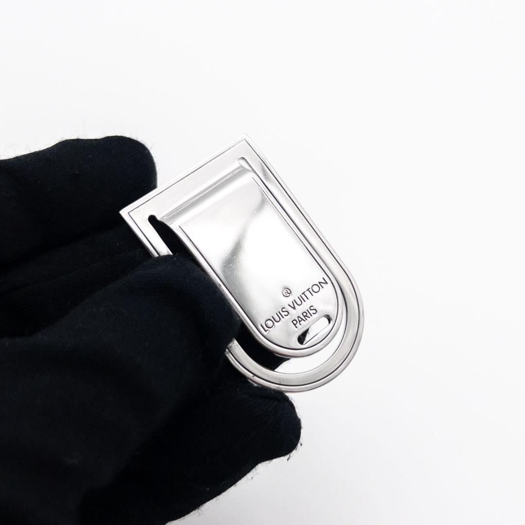 【超極美品】ルイヴィトン　パンスビエポルトアドレス　マネークリップ　シルバー