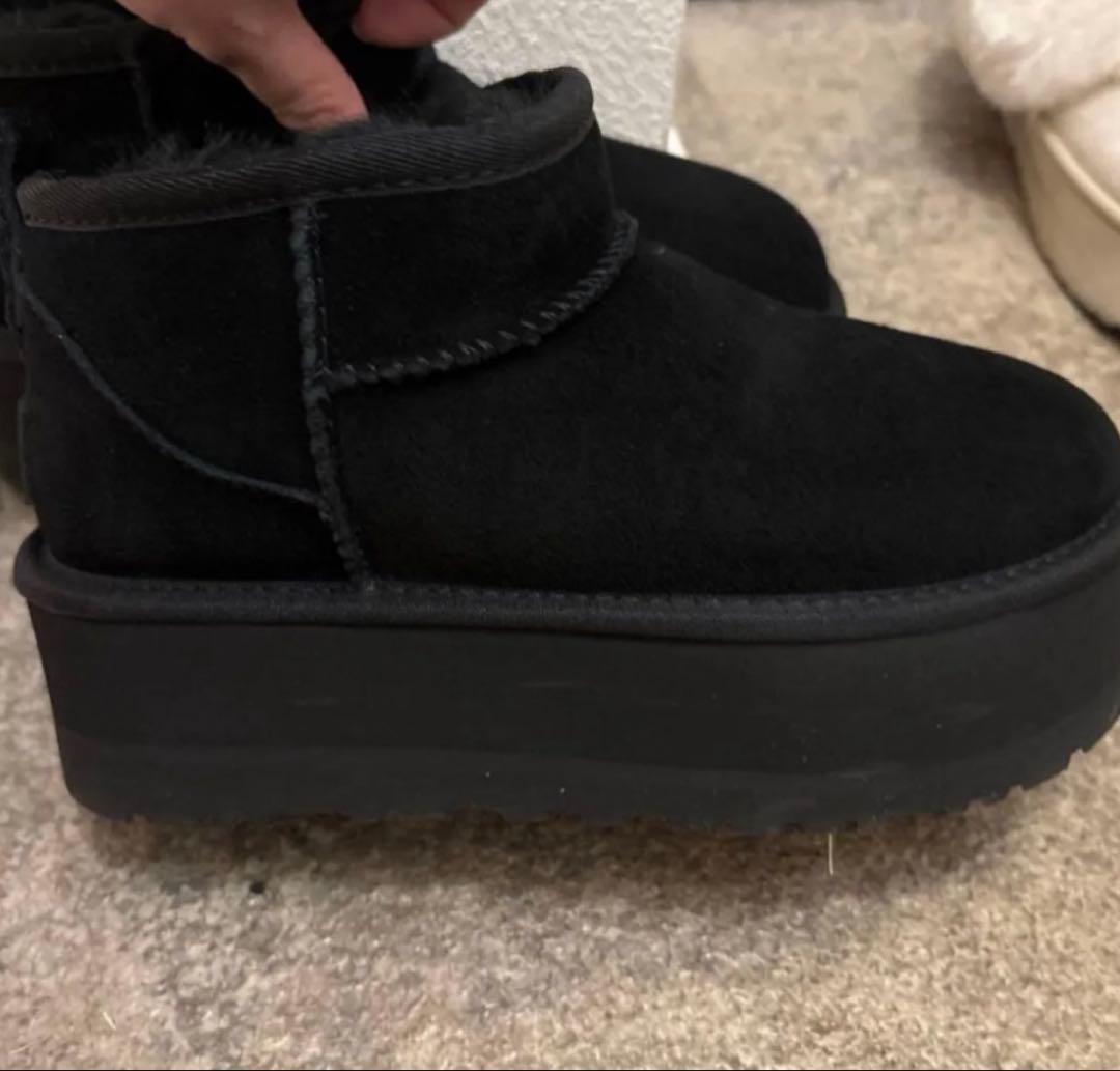 美品！　UGG アグ　ブラック ムートンブーツ　24cm