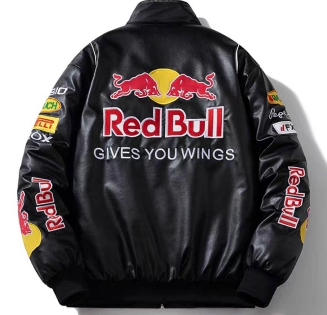 REDBULL 刺繍ロゴ入りデザインPU ジャンパー　新品未使用品　XLサイズ