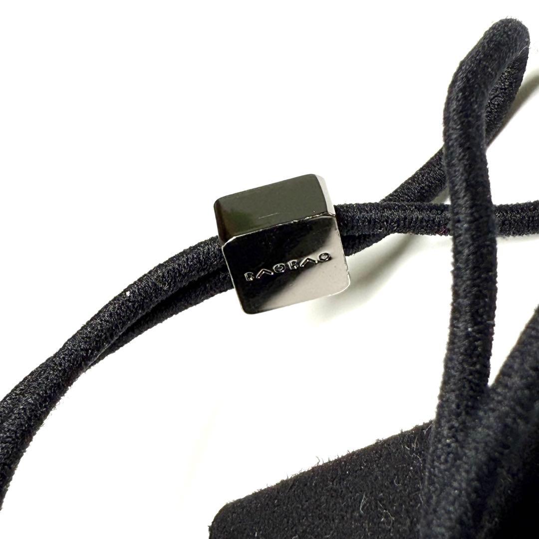 美品　バオバオイッセイミヤケ　バイカラー　ヘアゴム　メタリック　グリーン