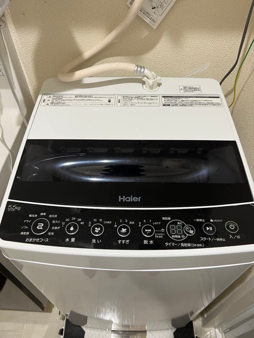 【送料込み】ハイアール5.5kg 洗濯機JW-C55D-K 2021年製
