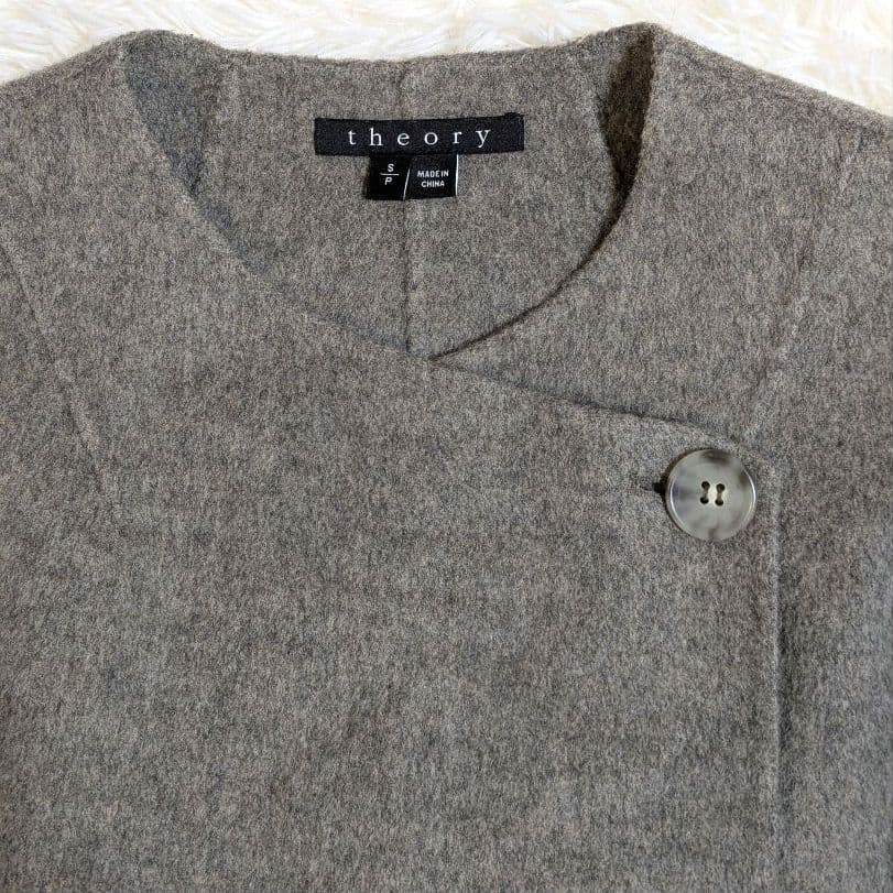 【美品】Theory セオリー ミドル丈リバーコート ダブルフェイス S