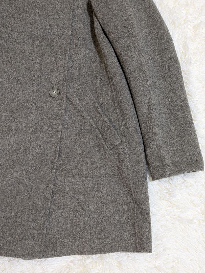 【美品】Theory セオリー ミドル丈リバーコート ダブルフェイス S