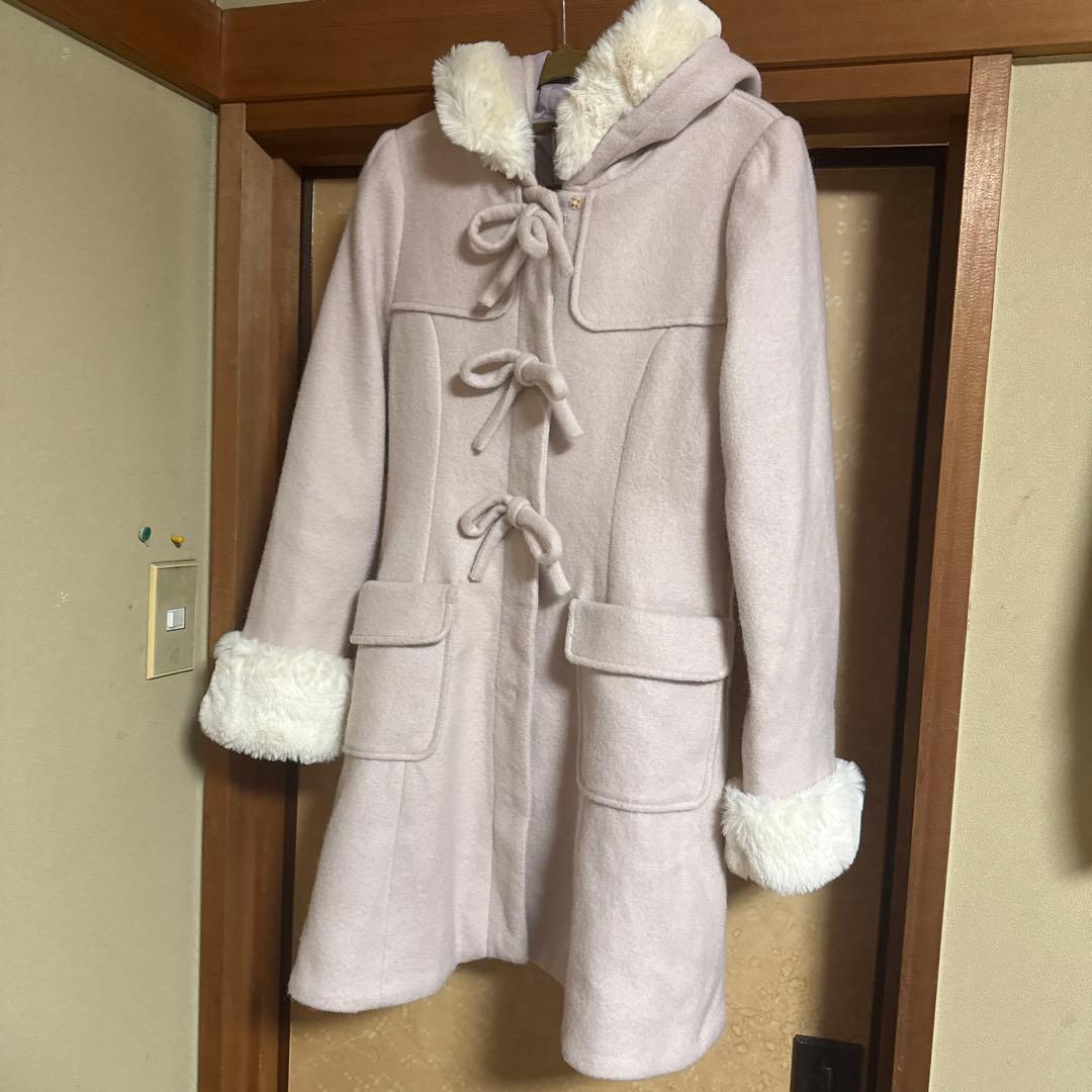 Ank Rouge フロントリボンドーリーダッフルコート ピンク