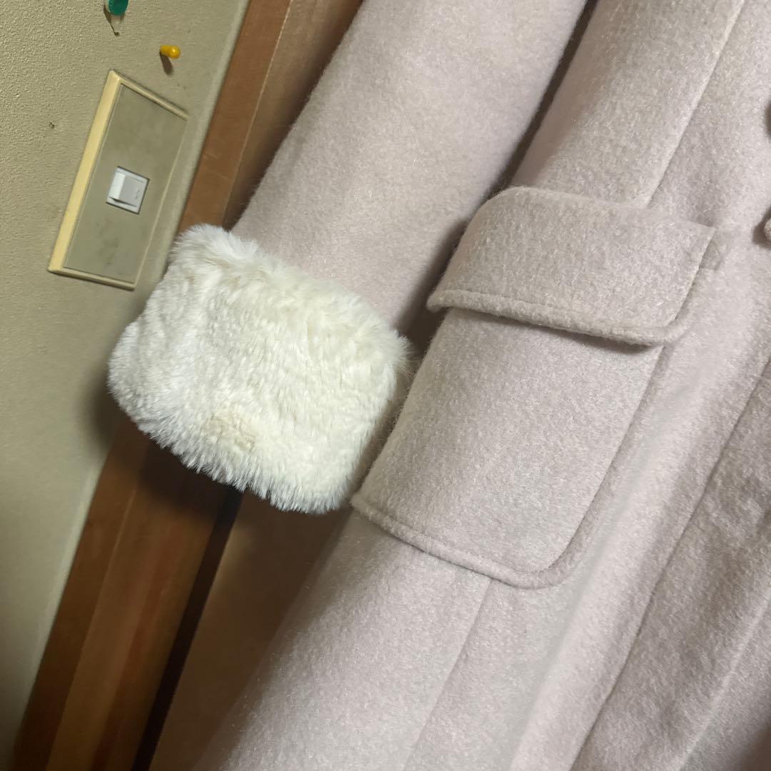 Ank Rouge フロントリボンドーリーダッフルコート ピンク