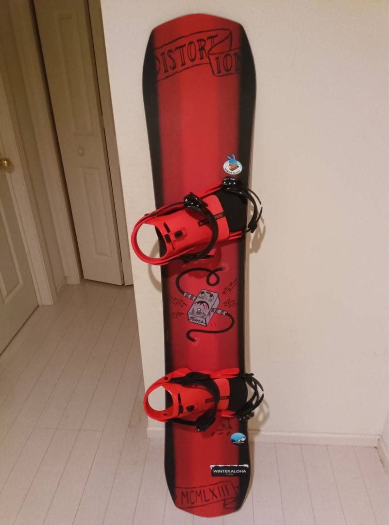 シムスディストーション スノーボード 赤