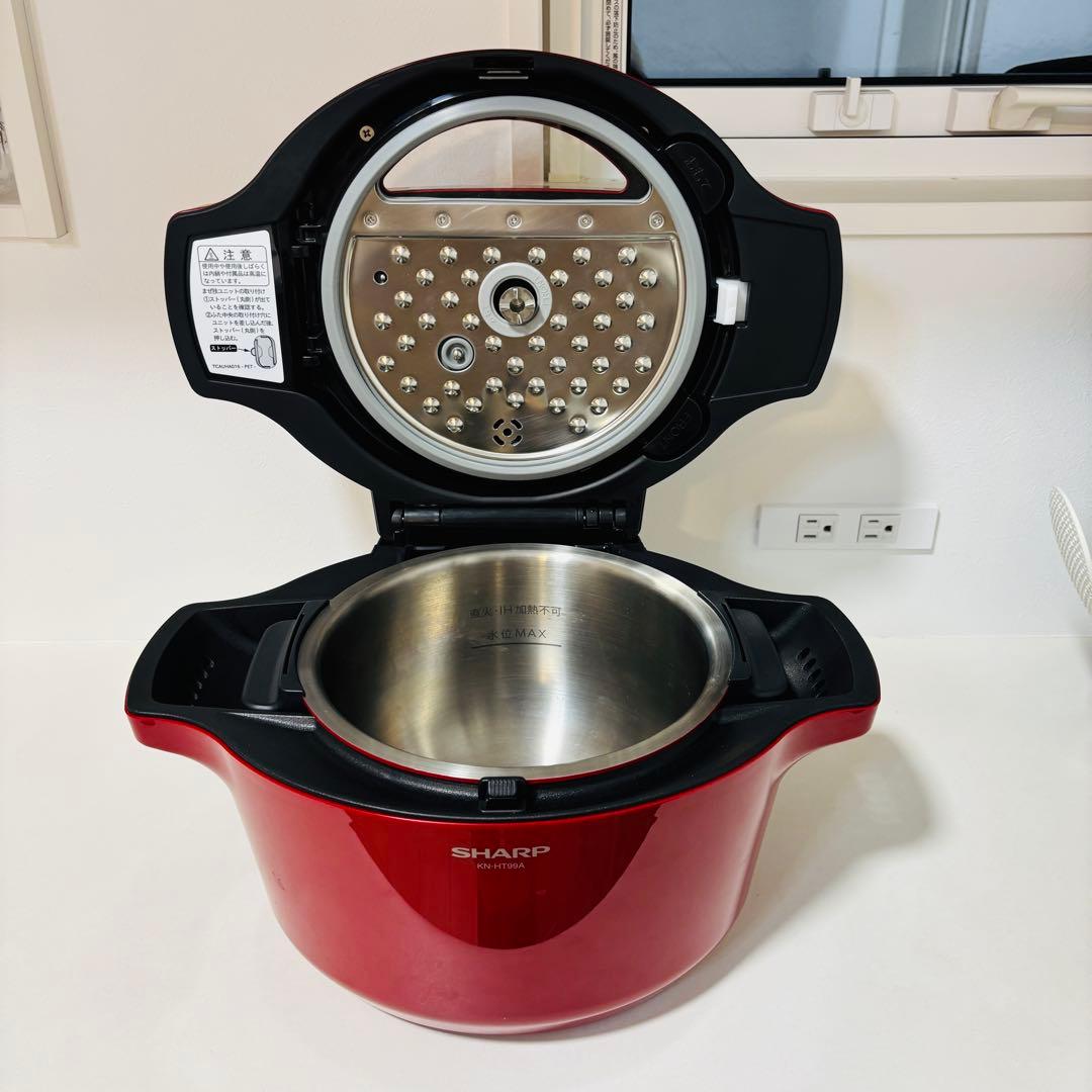 美品 ヘルシオ ホットクック KN-HT99A-R 電気無水鍋 シャープ 日本製