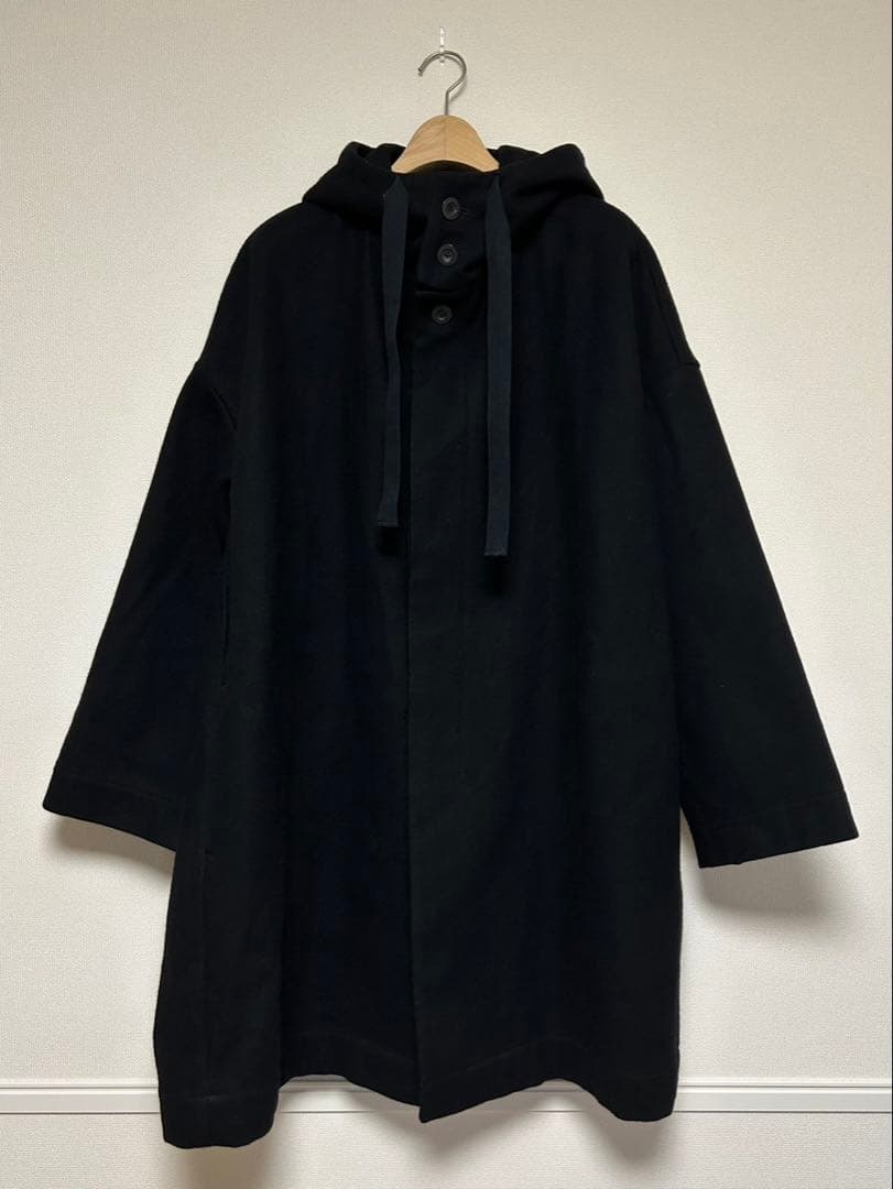 SHINYAKOZUKA/シンヤコズカ/フーデコート/黒/fooded coat