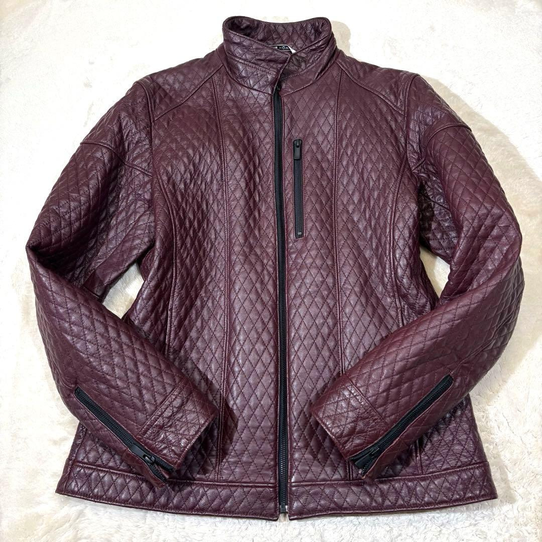 renoma HOMME ゴートスキン キルティング レザージャケット