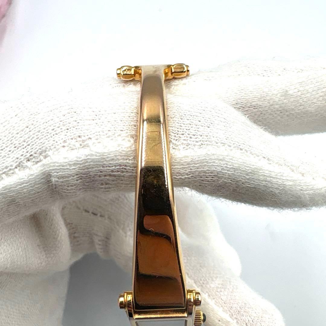 【新品電池】稼働 GUCCI 1500L 文字盤シェル クォーツ レディース