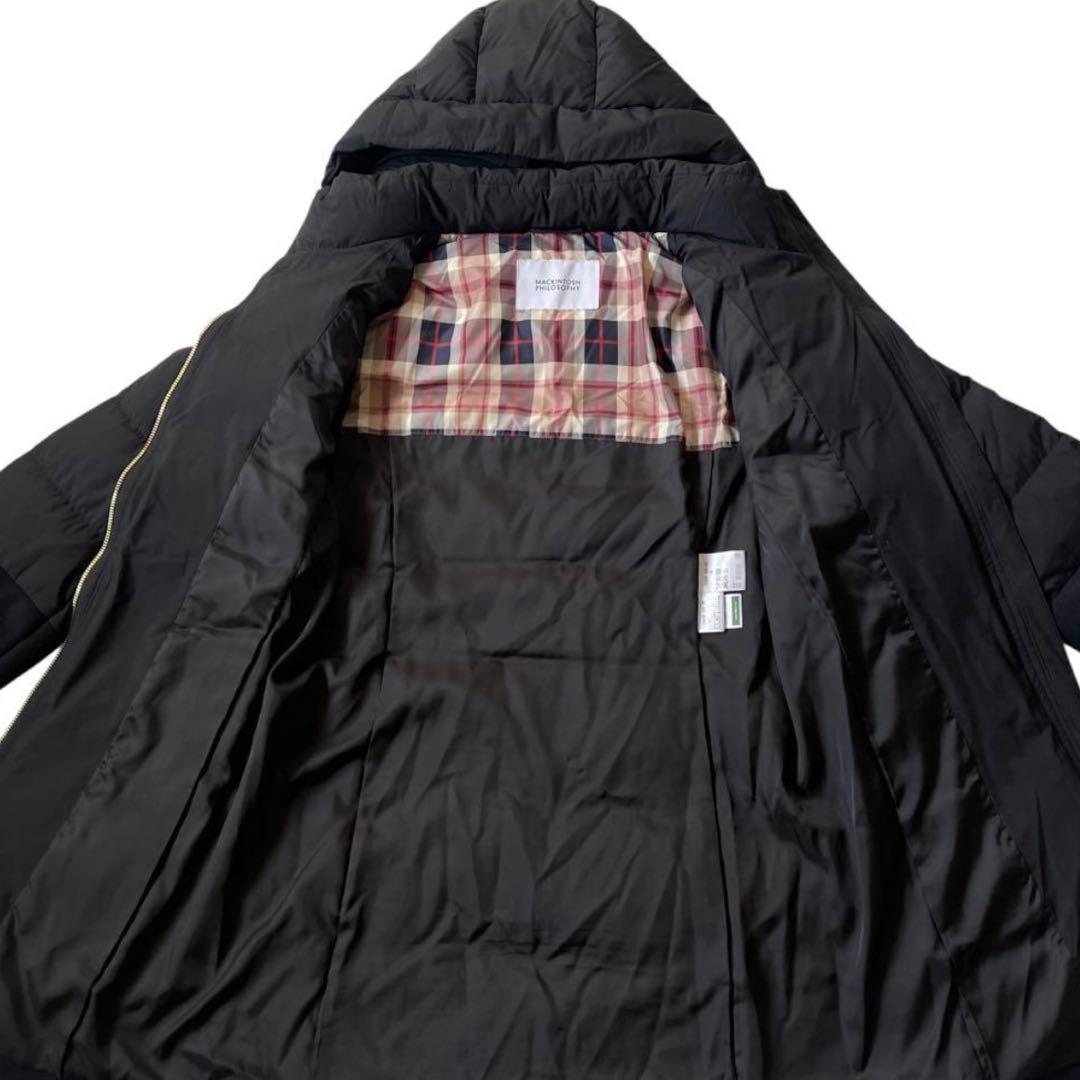 マッキントッシュフィロソフィー ダウンコート コンビロングダウン フード 黒 M