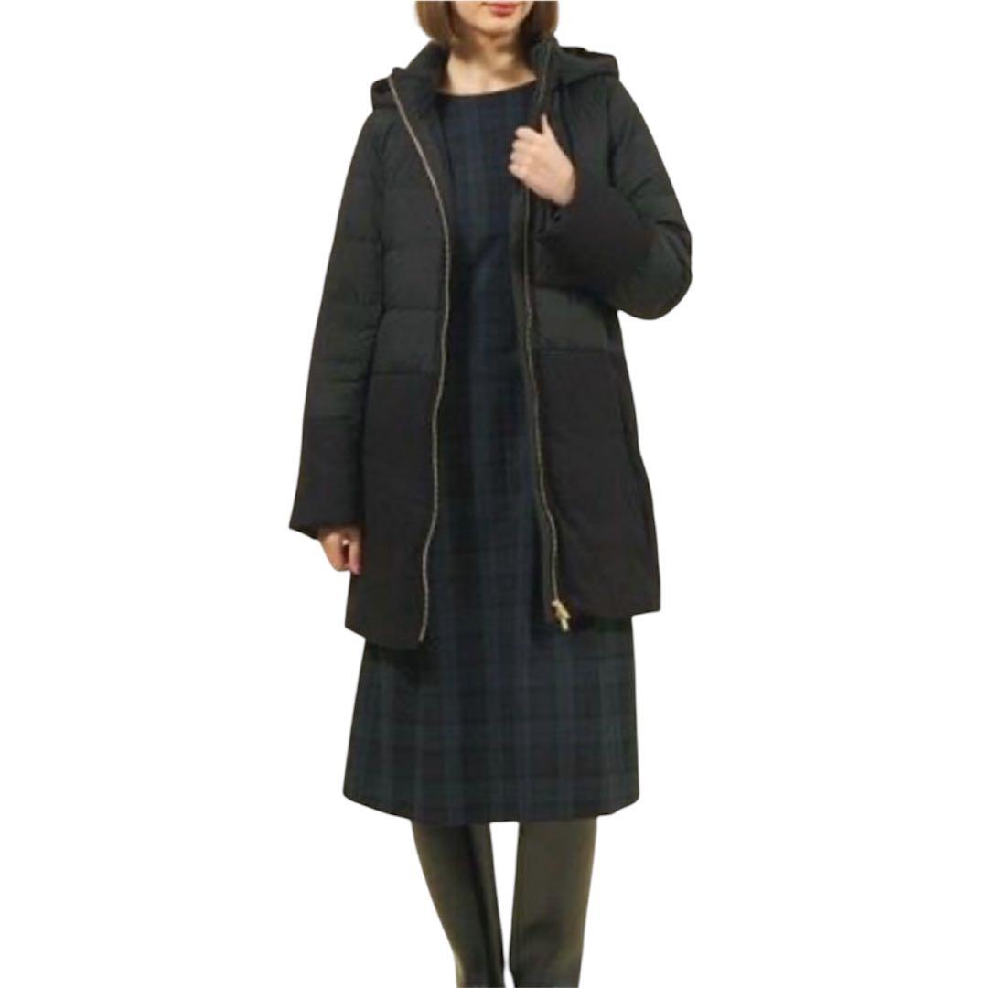 マッキントッシュフィロソフィー ダウンコート コンビロングダウン フード 黒 M