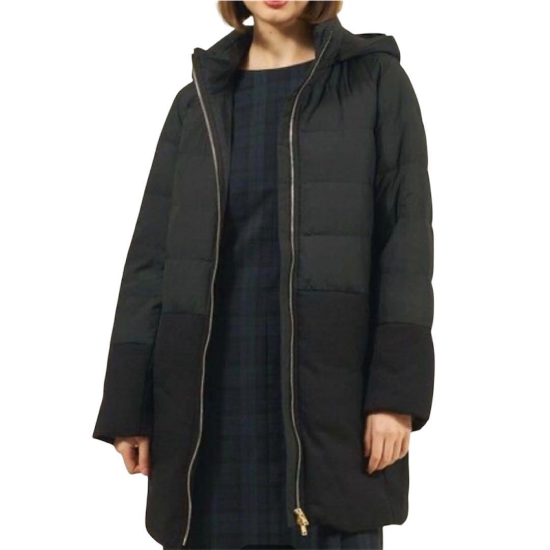 マッキントッシュフィロソフィー ダウンコート コンビロングダウン フード 黒 M