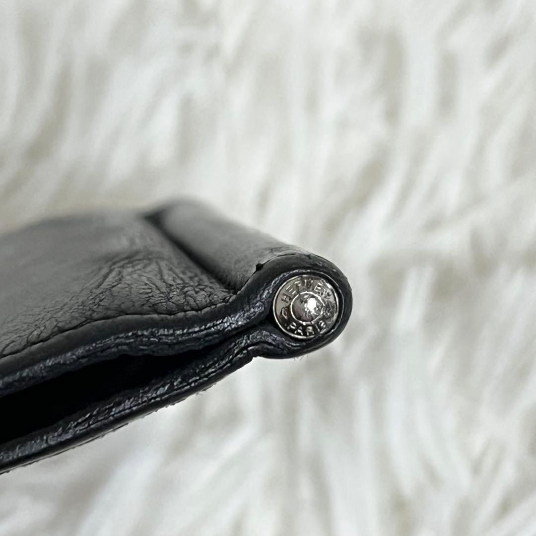 エルメス HERMÈS ポーカー 黒 マネークリップ